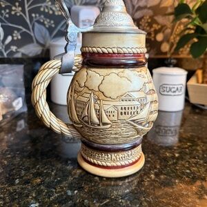 Avon Vintage Ceramic Beer Stein with Nautical Design